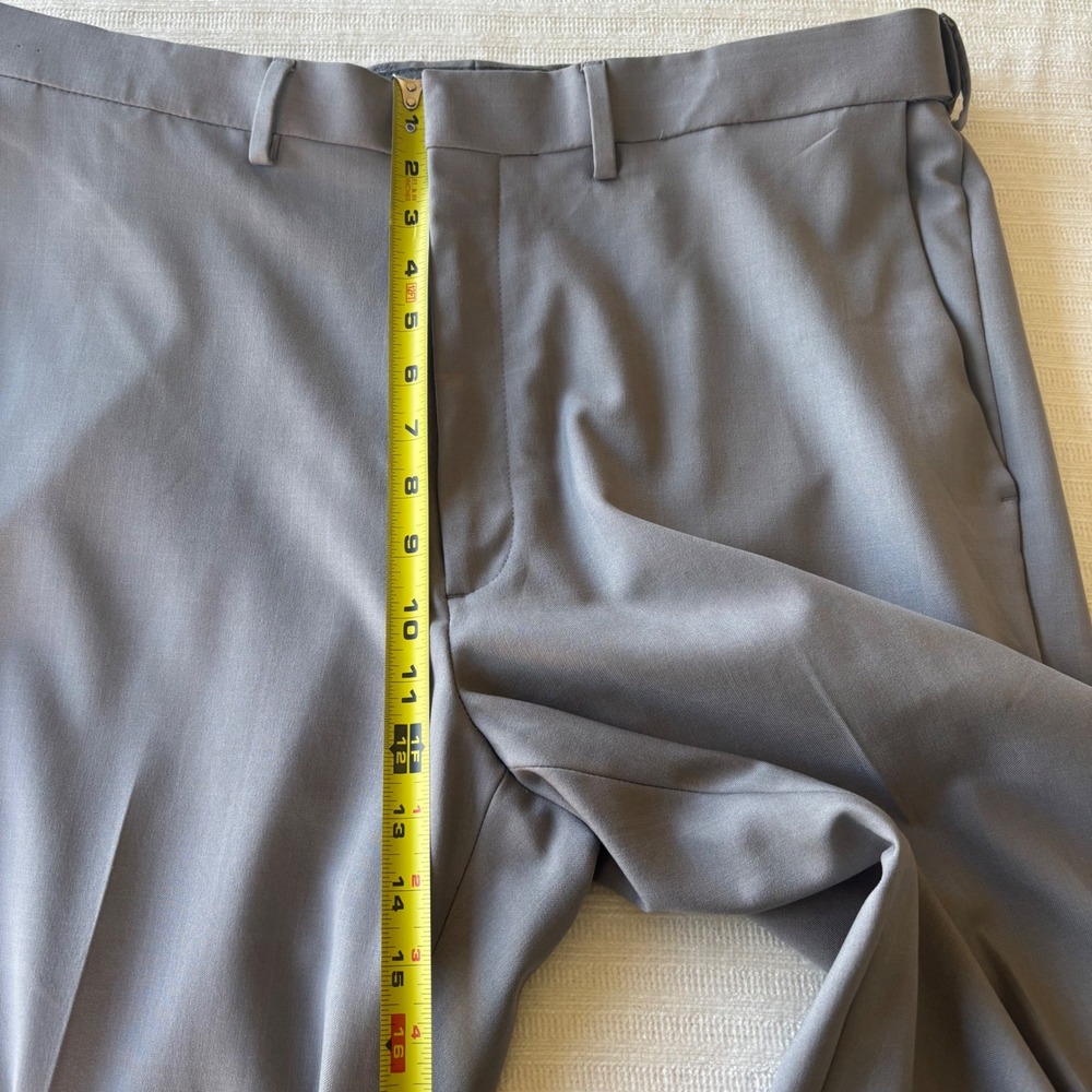 Haggar Mens Premium Comfort Dress Pant Gray Classic Fit 36x34 HC112WH-CN - Picture 9 of 11